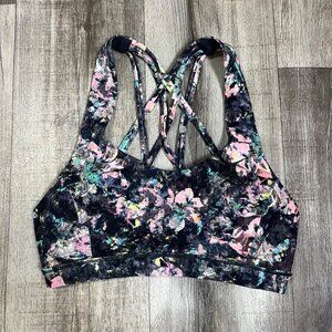 Lululemon Athletic Free To Be Serene Racerback Sports Bra Multi Women’s Sz 2